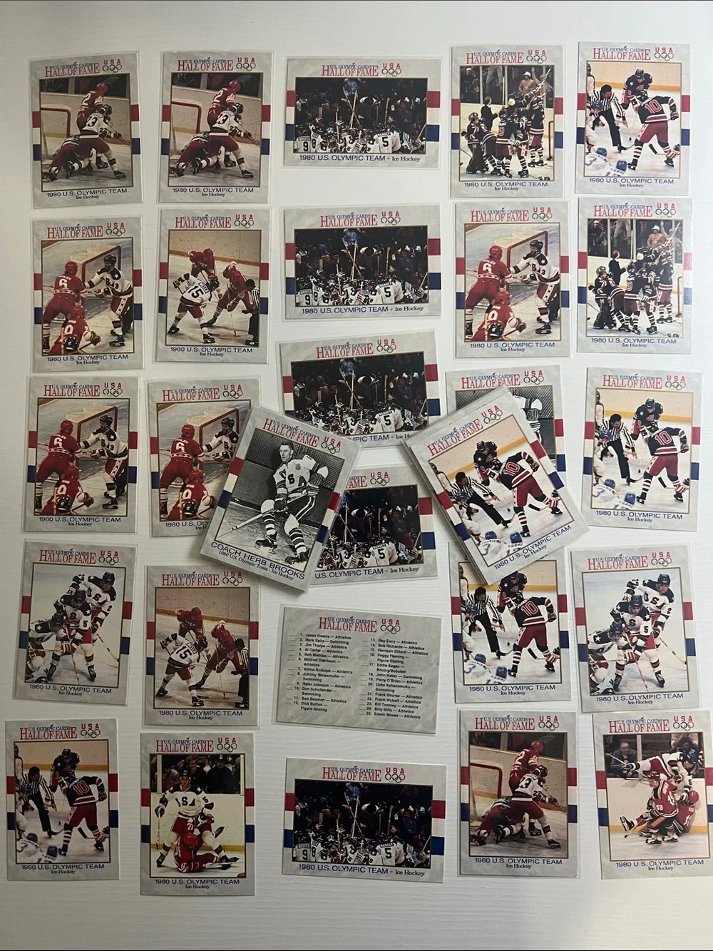 40 Vintage 1980 U.S. Olympic Ice Hockey Trading Cards